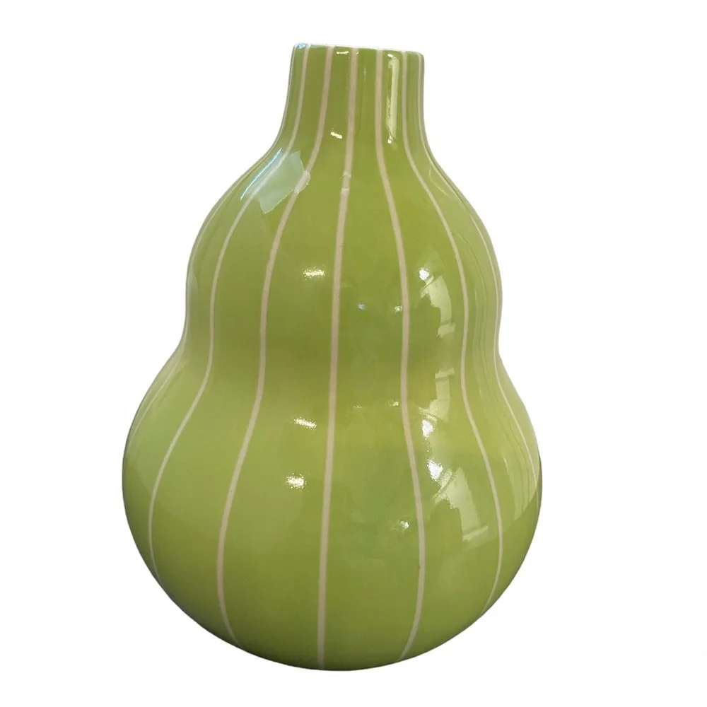 Vintage Jonathan Adler bud Vase. RARE! Pot A Porter Two Tone Green.